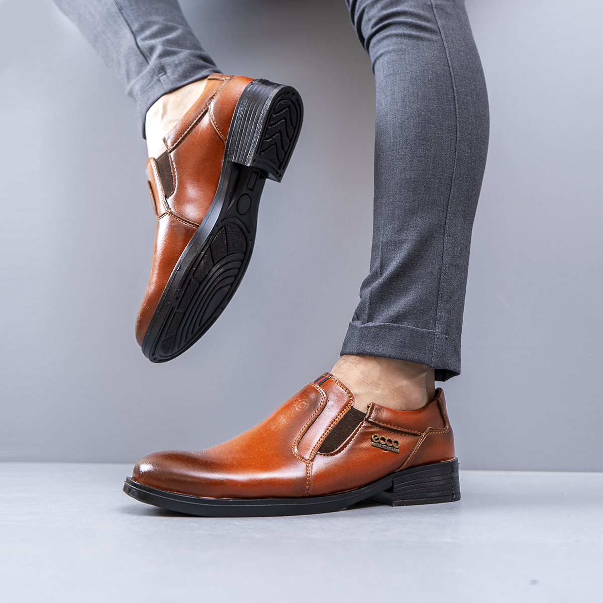 کفش ecco مردانه قهوه ای مدل Rowan