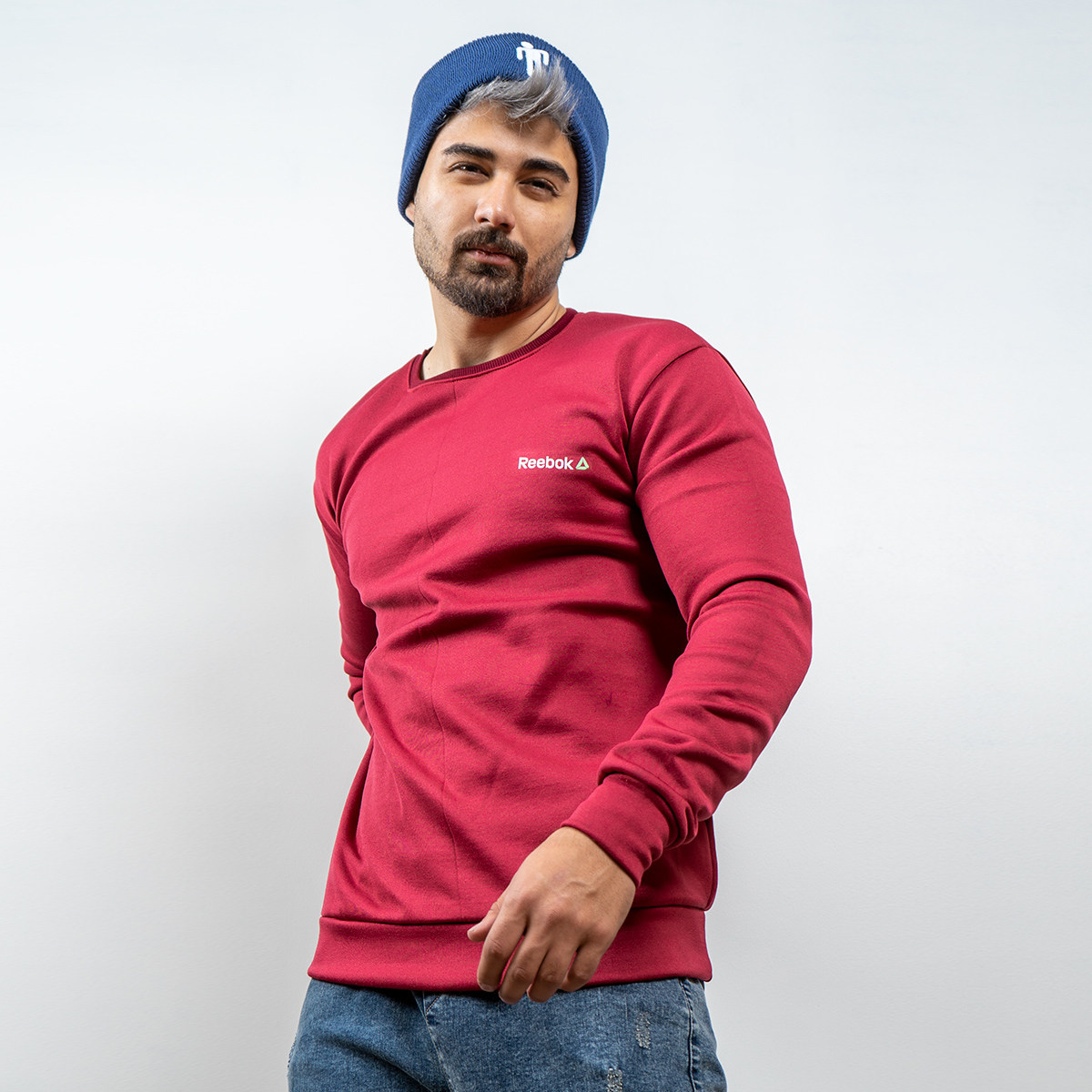 پلیور تو کرکی مردانه زرشکی مدل Zaniar