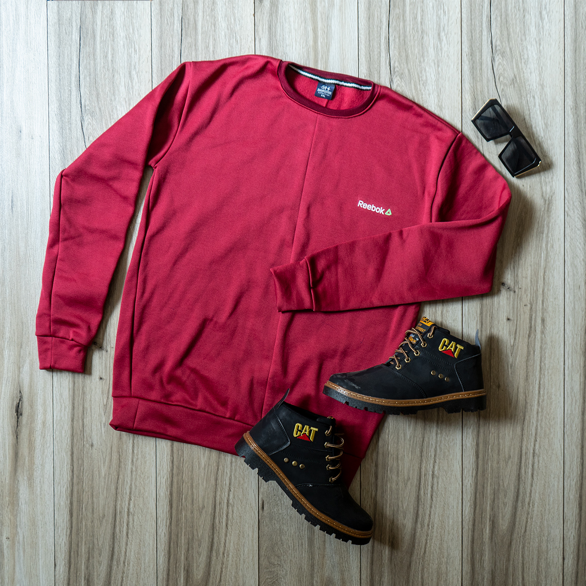 پلیور تو کرکی مردانه زرشکی مدل Zaniar