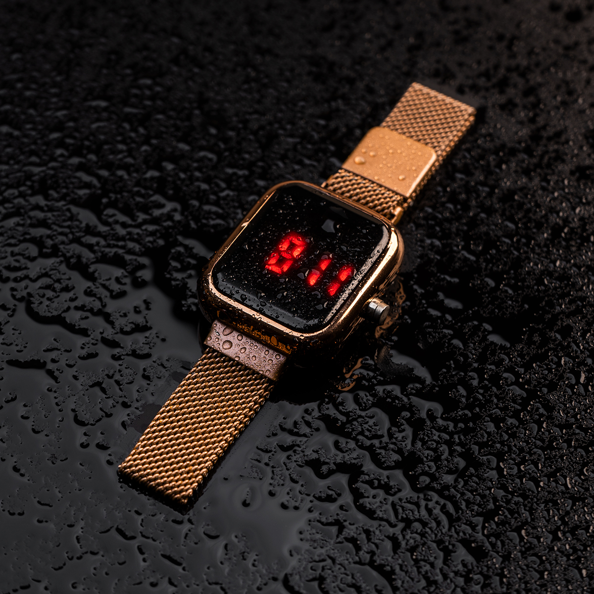 ساعت LED رزگلد مدل ZX500