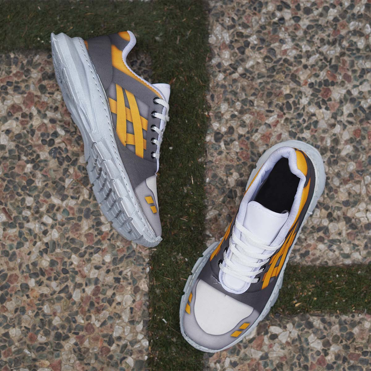 کفش ورزشی مردانه زرد مدل Fabric