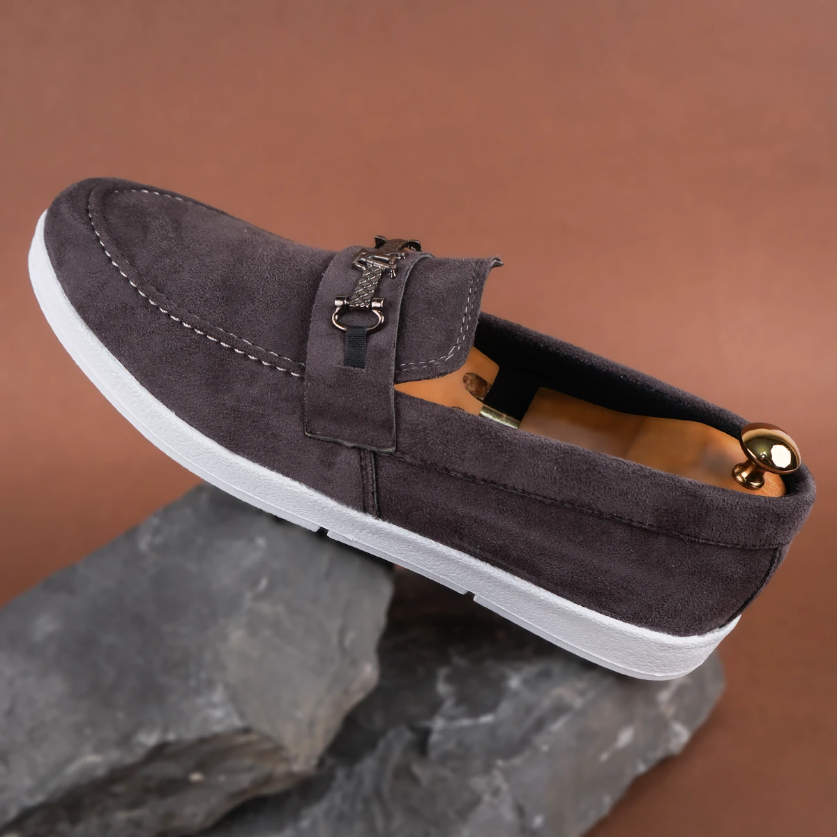 کفش کالج مردانه طوسی مدل Arsan